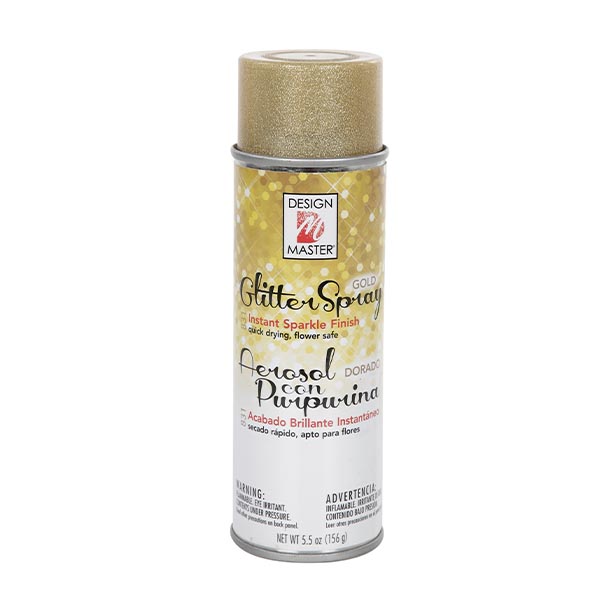 Design Master No.831 Glitter Gold Spray, 5.5 ounces