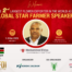 A poster advertising the participation of Mohammed Ehiya, Chairman of Black Tulip Group, Kenya, as a speaker at the 2nd Largest Flower Exporter in the World Global Star Farmer event. The event is scheduled to take place from 1st to 3rd December 2024 at the IARI, Pusa Mela Ground in New Delhi, India. The poster also features logos of the organizers, co-organizers, and title sponsors.